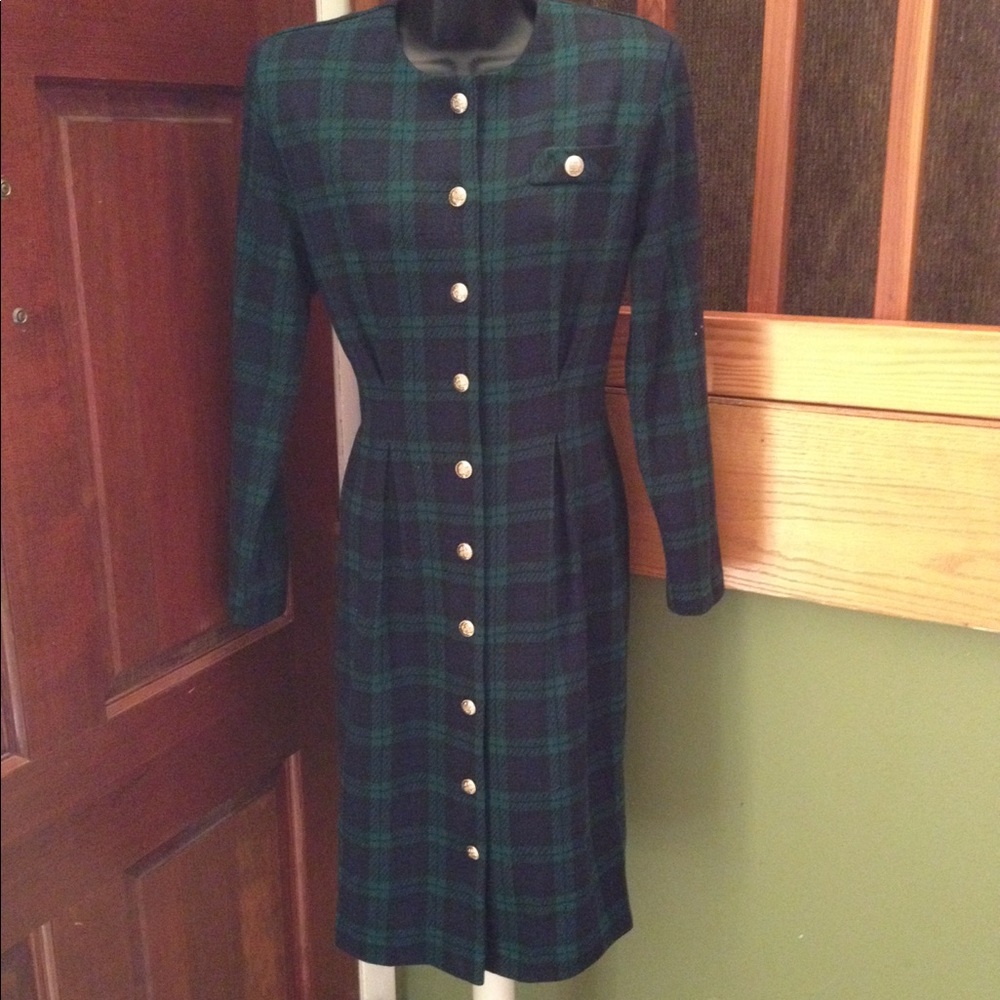Vintage Miss Dorby Button Down Plaid Dress